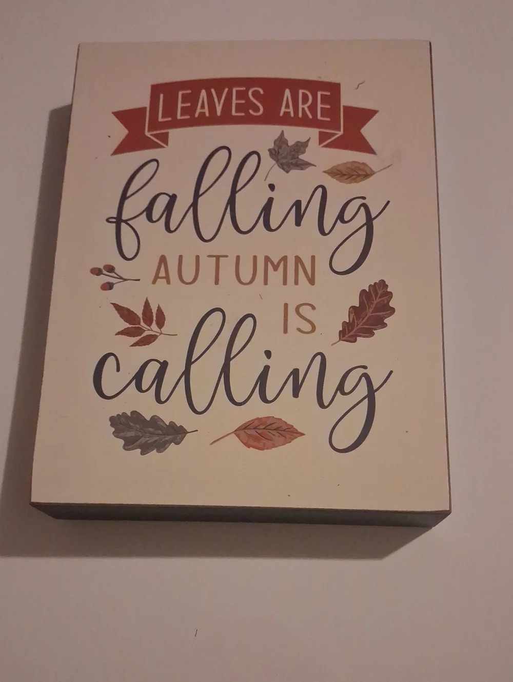 Ashland Autumn Wall Sign - Cream, Rust, Brown, Green, Gray